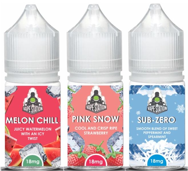 Vapestation Vape Juice 3 Pack - Ice Range - 30ml - 18mg