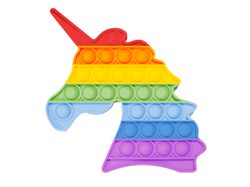 Pop It Fidget Pad – Bubble Popping Sensation - Unicorn