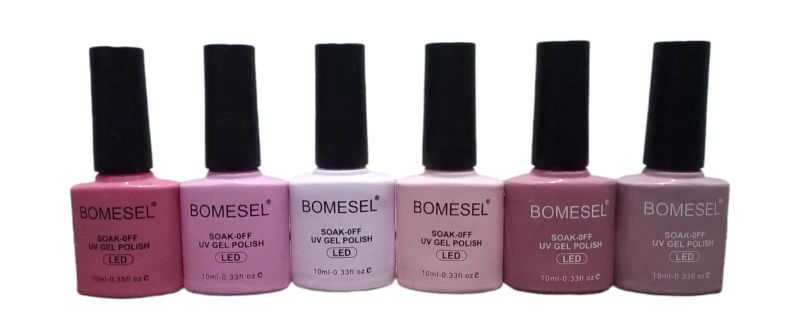 Bomestel UV Gel Nail Polish - Pinks Lights And Darks - 6 Pack