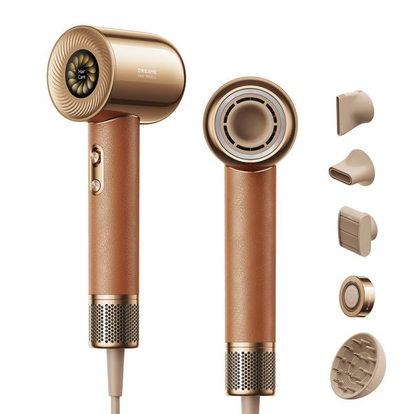 Dreame Miracle High-Speed Hair Dryer (Gold) - 130,000RPM, 600 Million Negative Ions