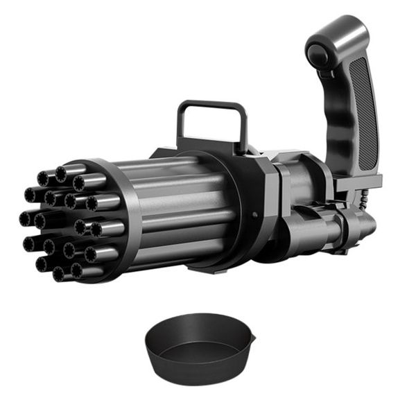 Bubble Machine Gun With 18 Holes - Black