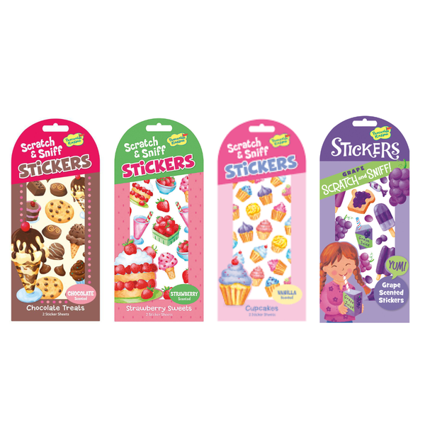 Peaceable Kingdom Scratch And Sniff Stickers Pack Of 4 Assorted