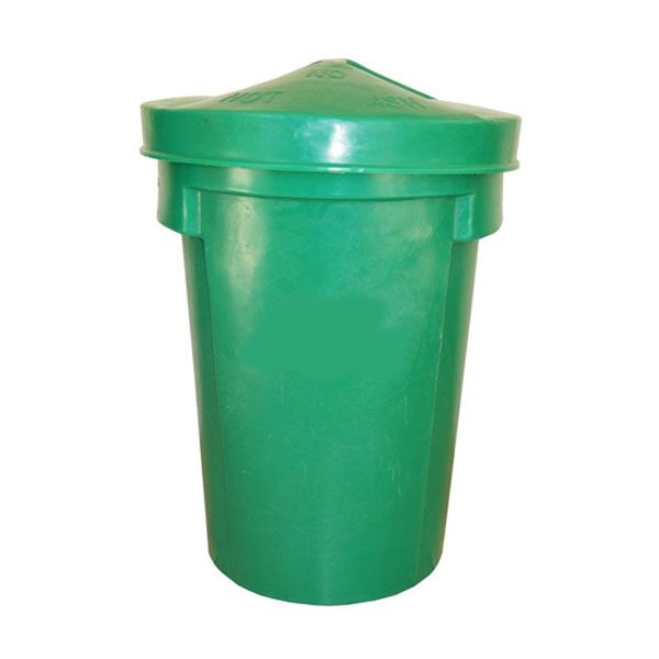 85 Litre Plastic Dustbin/Waste Bin with Lid - Green
