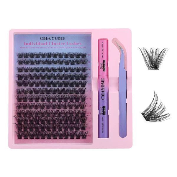 144pcs DIY Slim Eyelash Clusters 10-16mm Eyelash Extension Kit