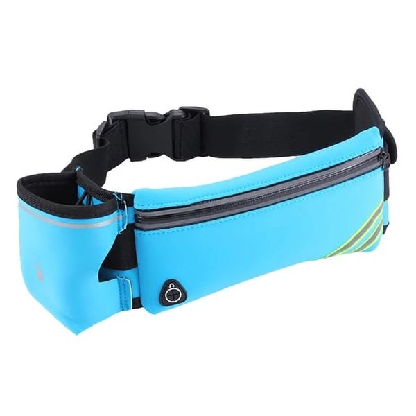 Outdoor Waterproof Elastic Running Sports Waist Bag Belt With Water Bottle