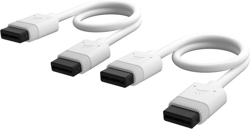 Corsair iCUE LINK Cable, 2x 100mm with Straight connectors, White