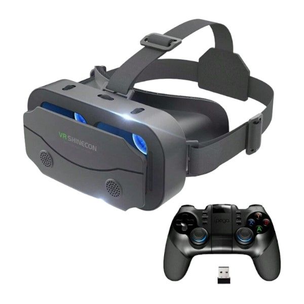SHINECON - 3D Virtual Reality Glasses With Universal Controller - Black