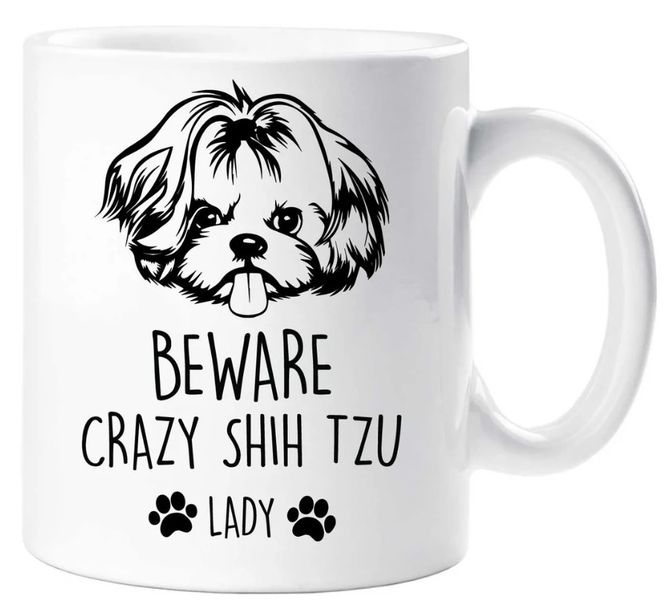 Crazy Shih Tzu Lady God Lover Gift Mug