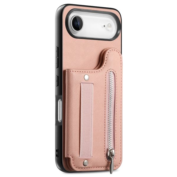 Solid Leather Elastic Cord Phone Case Compatible with iPhone 17 Pro Max