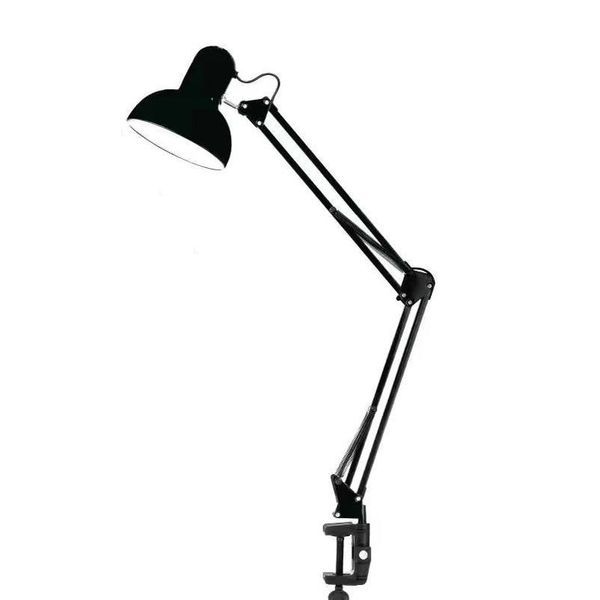 Drlight Metal Desk Lamp With Table Clamping And Folding Arm