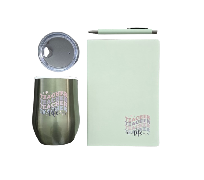Teacher notebook gift set - Green Box