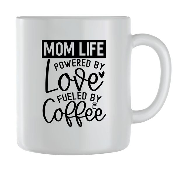 Fueled by Coffee Coffee Mugs for Mothers Graphic Mom Sayings Present 066