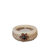 Wood Round Candle Holder