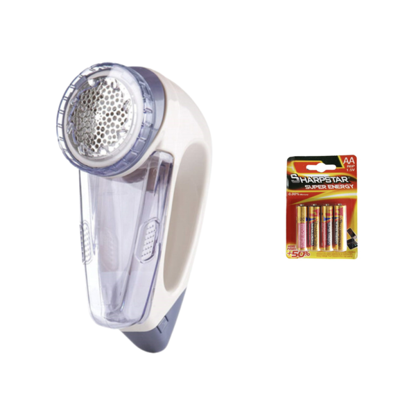 Battery-Operated Lint &amp; Fuzz Remover + 4 x AA Batteries
