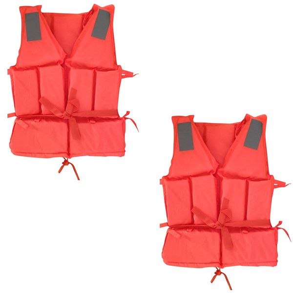 2 Life Jacket Adjustable Lifejacket 20-37kg -Can Wear 2 For Double Buoyancy