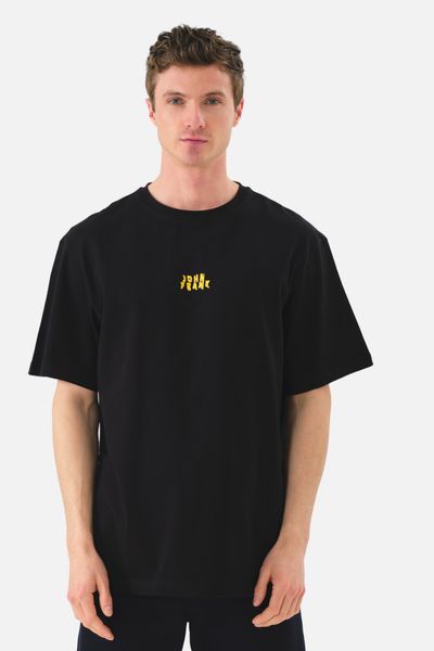 Men Cotton Short Sleeve Round Oversized T-shirt by John Frank