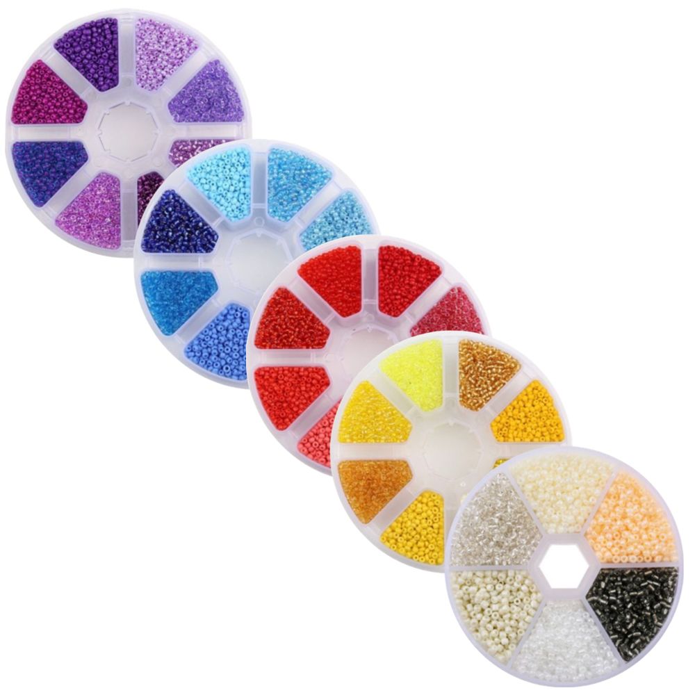 Craft Small Seed Beads Kit For Needlework & Jewellery Making Set Of 5