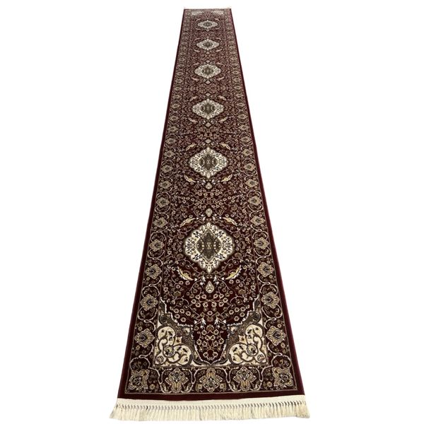 Exclusive Persian Tabriz Style Maroon Passage Runner