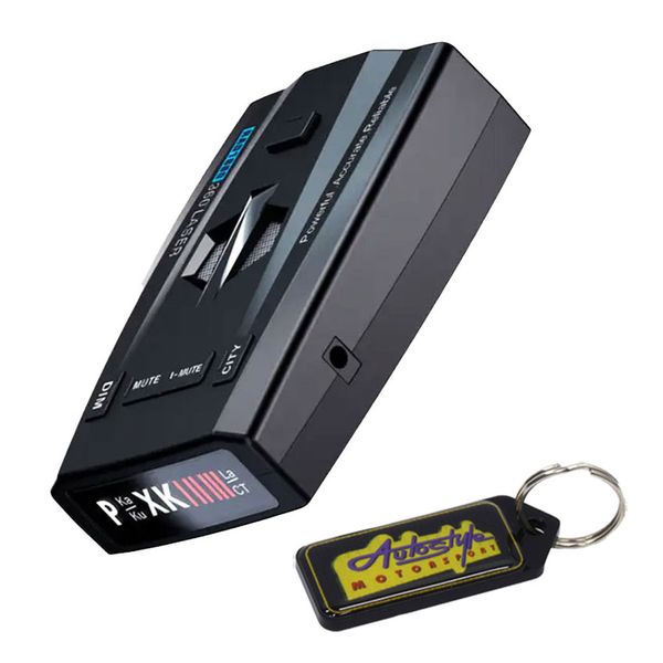 Voice Prompted 16 Band 360 Degree Car Laser &amp; Radar Detector &amp; Keyring