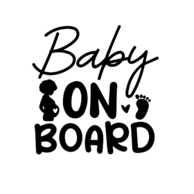 Baby on Board Sign Decal Sticker - Baby on Board Foot Print + Pregnant ...