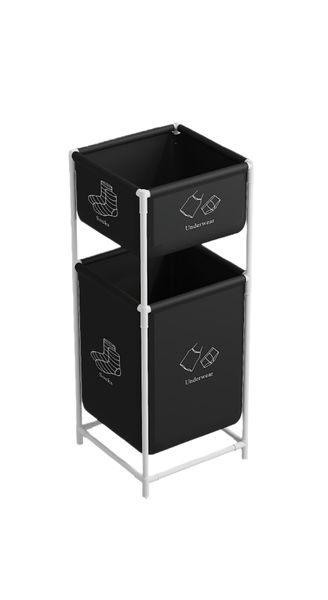 Double layer storage rack dirty clothes basket clothing classification