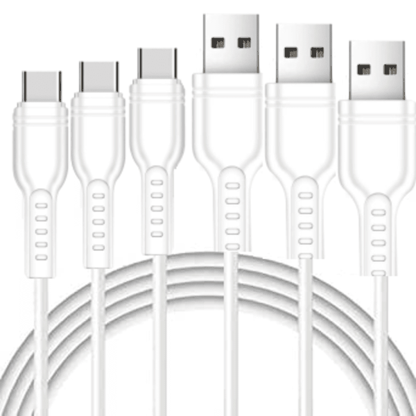 3-Pack Type C Fast Charging Data Sync Cable For All USB Type-C Port Devices
