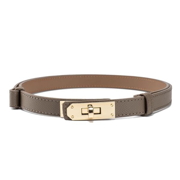 Thin Belts For Womens Skinny Belts For Dresses Women Solid Color Lock Belts