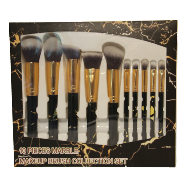Luxe Loft Marbelous Makeup Brush Collection Set - Black