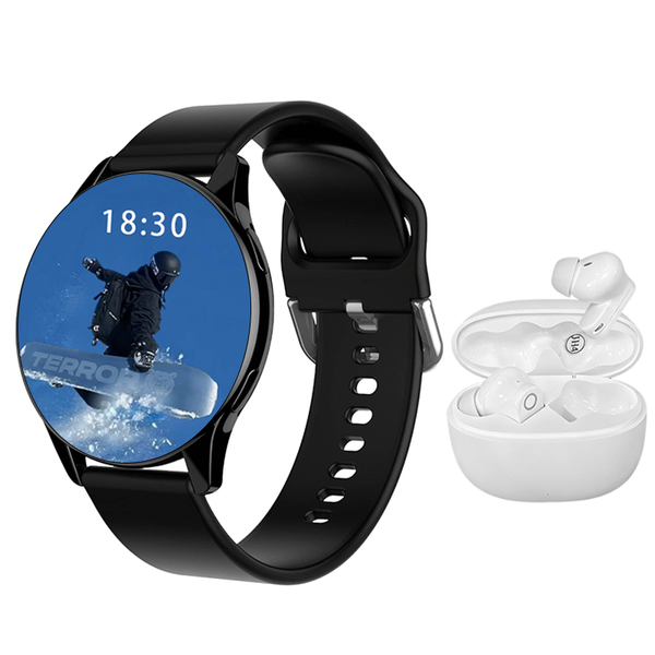 Men's Sport Smart Watch &amp; Earbuds Combo - Android &amp; iOS Compatible