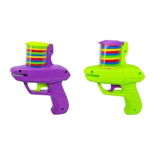 2 Piece Colorful EVA Soft Disc Shooter Toy Gun - Multicolor