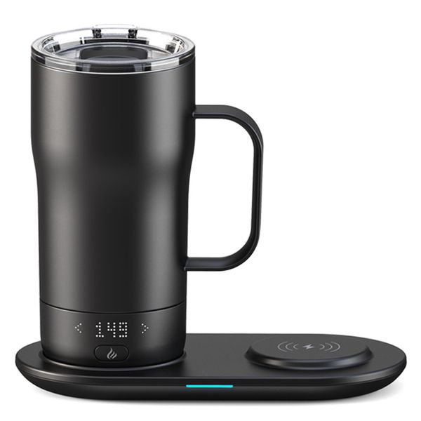 Smart Self Heating Coffee Mug, 18 Oz App Controlled Warmer Mug LED Display