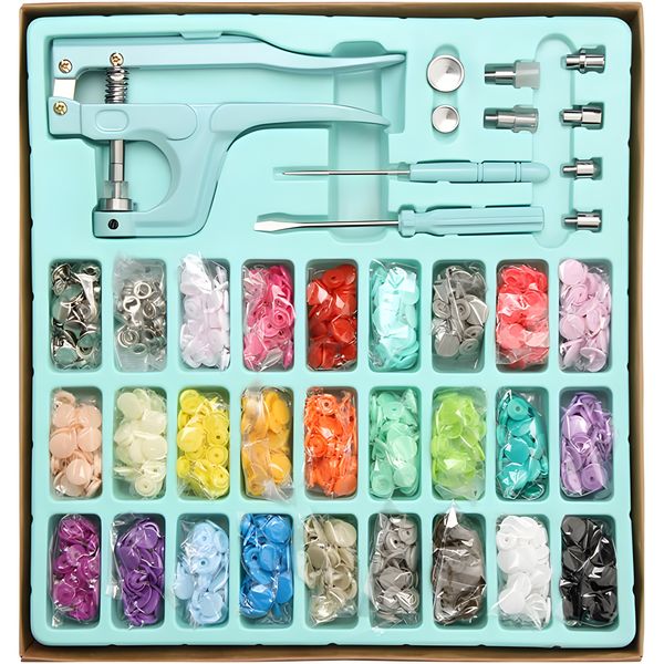 Snap Fasteners Kit with Press Pliers Installment Tool DIY Snap Button Set