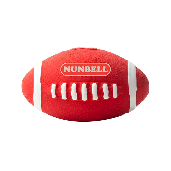 Long Lasting Dog Football: Fetch, Chew, Play - Red Rubber Toy