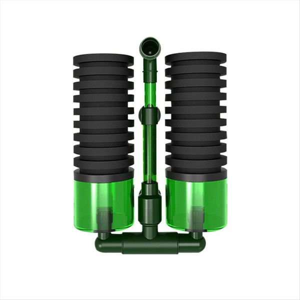 L Double Head Water Filter Aquarium Fishtank Sponge Water Filter