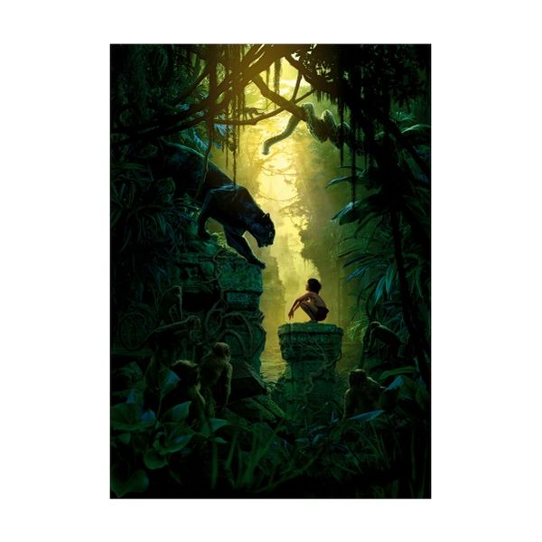 Realistic Bagheera and Mowgli - A1 poster