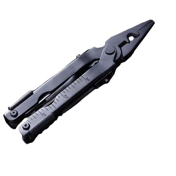 Multifunctional Retractable Pliers - Classic Black Steel Camping Tool