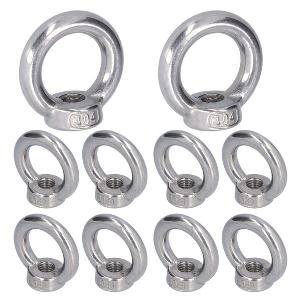 50 Pieces M6 Flange Nuts (304SS)