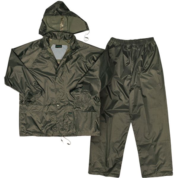 Javlin - Polyester PVC Rain Suit - Olive Green