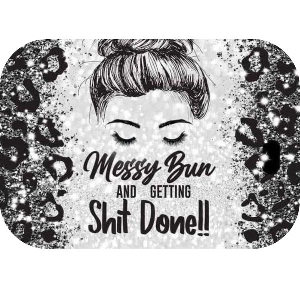 Messy Bun Printed Mouse Pad