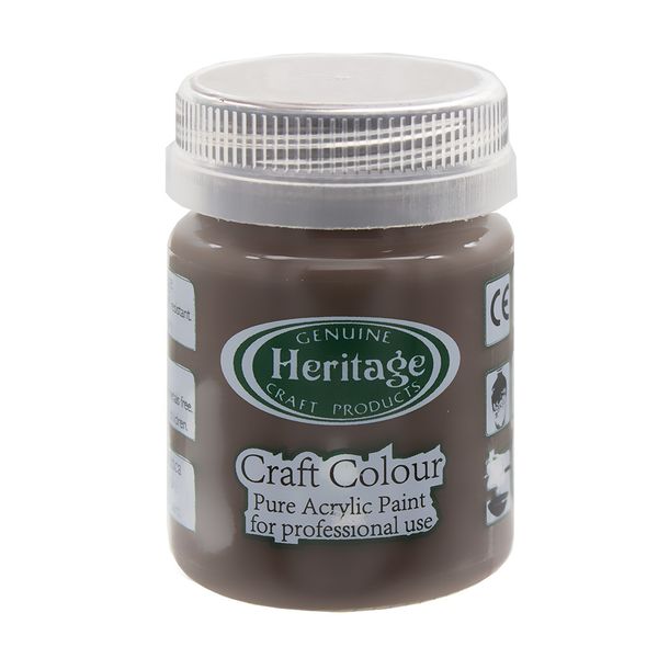 Heritage Pure Acrylic Paint - Craft Colour Range - 50ml - Chocolate Brown