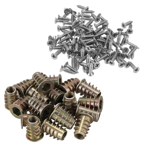 100X Stainless Steel Flat Head Self-Tapping Screw 12X3Mm Silver