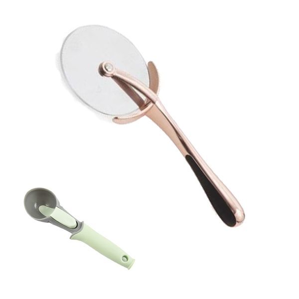 Exquisite Pizza Cutter-Rose gold with Scoop