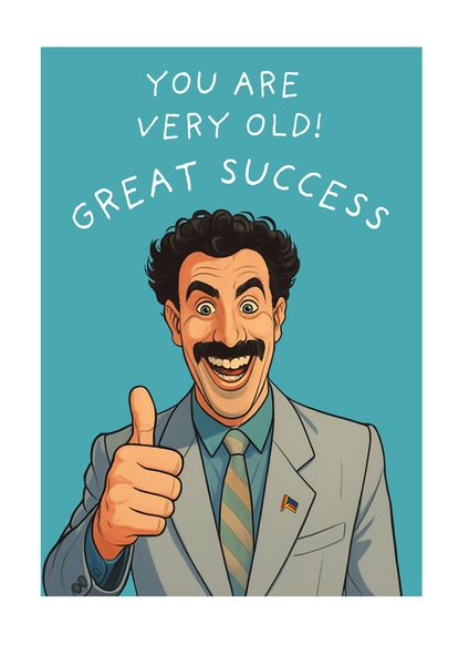Funny Birthday Card "Borat
