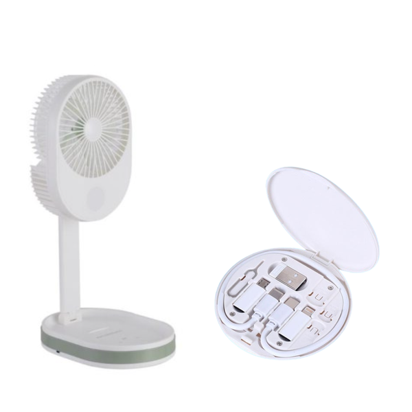Fan Portable Folding Fan With Data Cable Set 60W