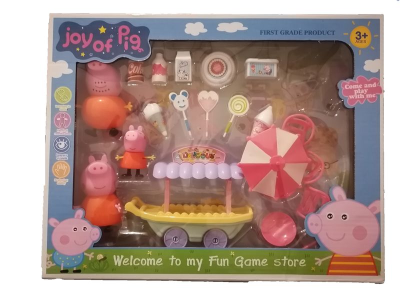 Joy of Pig - Kiddies Peppa's ice cream stand set