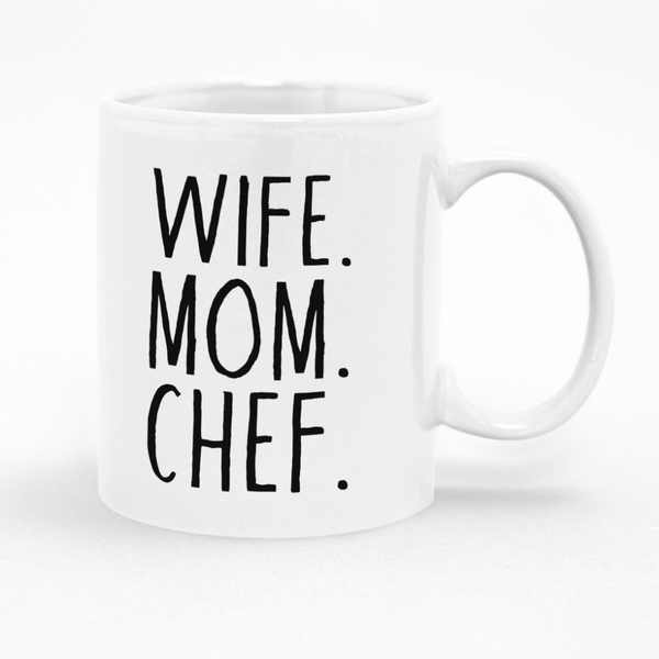 Wife Mom Chef Mug - Ideal Gift for Birthday Christmas or Mothers Day