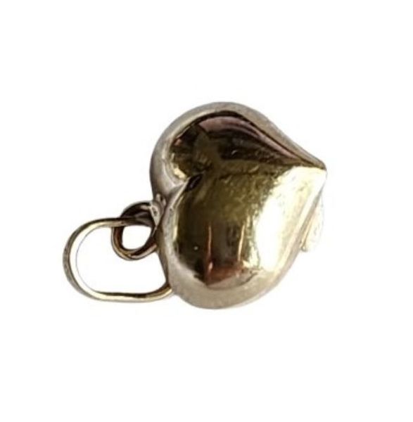 9ct Small Puffed Heart Charm Pendant