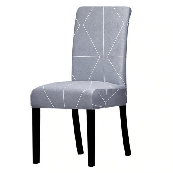 Stylish Dining Room Chair Elasticated Cover (Set of 2) Geometric