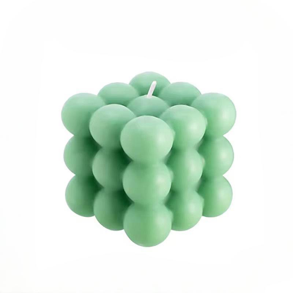 3D Cube Candles - 2 Pack - Green