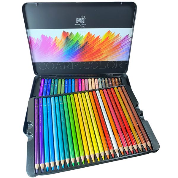 Nyoni - 48 Colour Oil Based Pencil Set - In Metal Box
